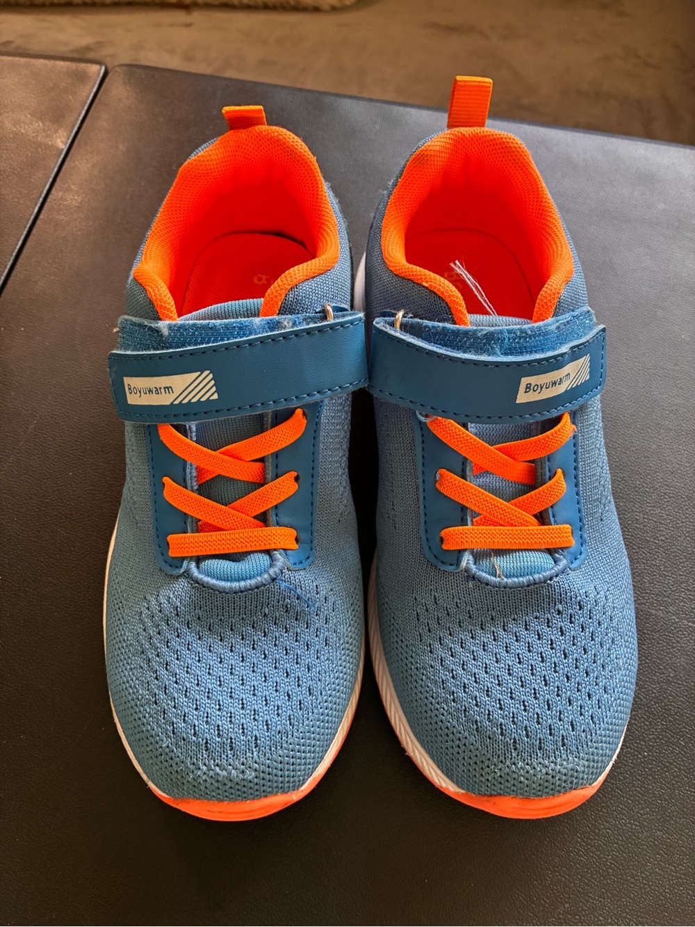 Kids' Blue and Orange Athletic Sneakers